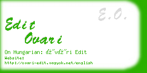 edit ovari business card